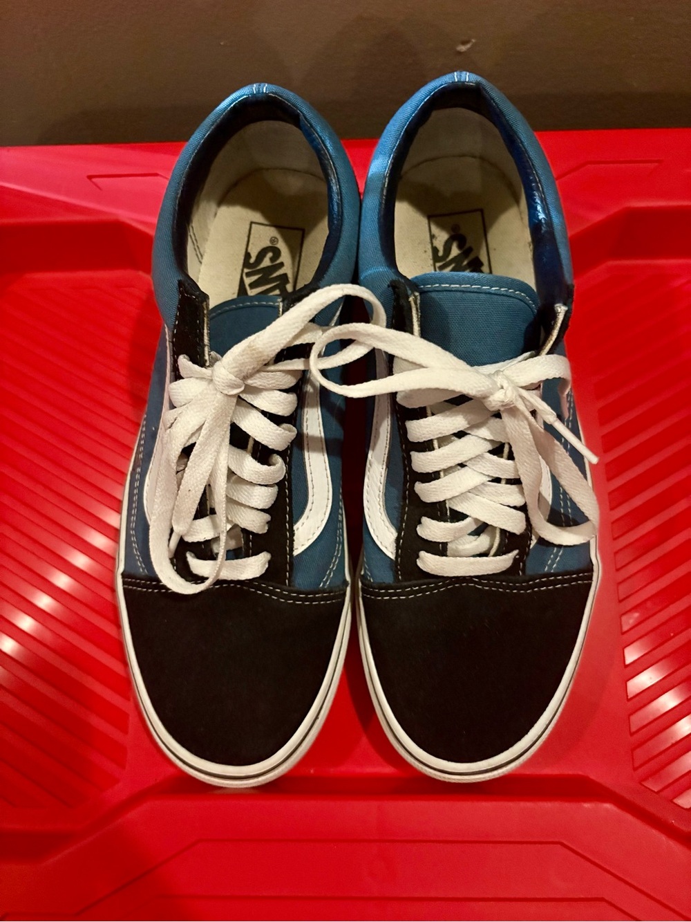 Vans Old Skool Sneakers in Blue, Black & White